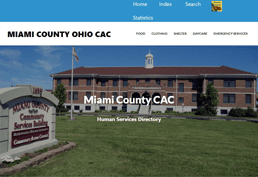 Front page of Miami County Ohio CAC website.